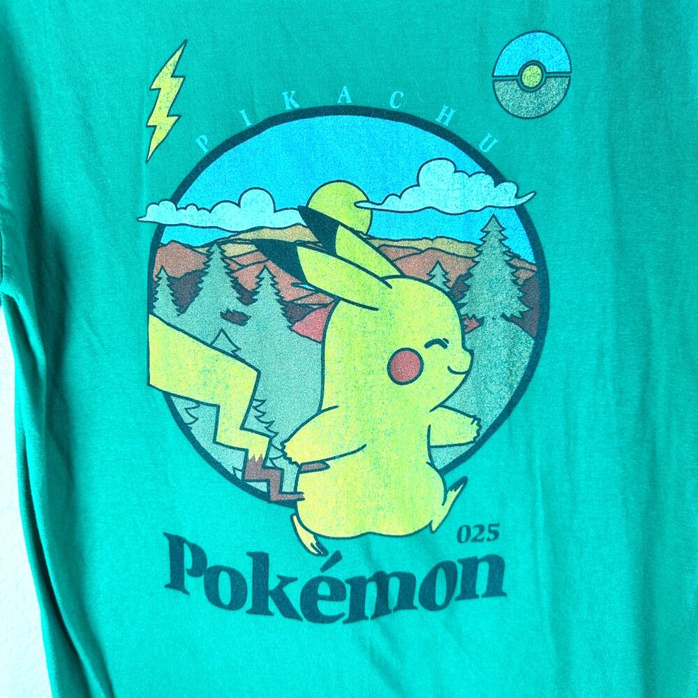 Pokemon Graphic Tee Bundle Mens Youth Anime Streetwear S M Green Gray White - Picture 9 of 13